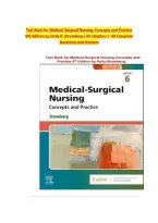 Test Bank for Medical-Surgical Nursing&colon; Concepts and Practice  6th Edition by Holly K&period; Stromberg &vert; All Chapters 1-49 Complete  Questions and Answers  
