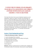 Cannon Trust School I Exam &lpar;2026&vert;2027&rpar; &NewLine;Exam 200 Actual Questions And Correct &NewLine;Answers With Rationales Already &NewLine;Graded A&plus; Pass Guaranteed 
