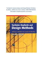 Test Bank For Systems Analysis And Design Methods 7th Edition  By Jeffrey L&period; Whitten & Lonnie D&period; Bentley &vert; ISBN 9780073052335  &vert;All Chapters Complete Questions and Answers    