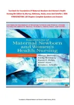 Test Bank For Foundations Of Maternal-Newborn And Women's Health  Nursing 8th Edition By Murray&comma; McKinney&comma; Holub&comma; Jones And Scheffer &vert; ISBN  9780323827386 &vert;All Chapters Complete Questions and Answers  