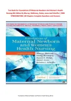 Test Bank For Foundations Of Maternal-Newborn And Women's Health  Nursing 8th Edition By Murray&comma; McKinney&comma; Holub&comma; Jones And Scheffer &vert; ISBN  9780323827386 &vert;All Chapters Complete Questions and Answers  