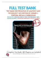 TEST BANK For Principles of Anatomy and Physiology&comma; 16th Edition by Gerard J&period; Tortora&comma; Verified&period;&vert;&vert; Chapters 1 - 29&vert;&vert;COMPREHENSIVE TEST BANK &comma;UPDATED EDITION&period;