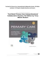 Test Bank for Primary Care&colon; Interprofessional Collaborative Practice&comma; 7th Edition  by Buttaro &vert; All Chapters Complete Questions and Answers  &NewLine;