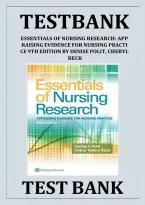 TEST BANK Essentials of Nursing Research Appraising Evidence for Nursing Practice &lpar;9TH&rpar; by Denise Polit Complete Guide All Chapters