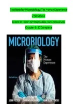 Test Bank for Microbiology&colon; The Human Experience 2nd Edition By John W&period; Foster&semi; Zarrintaj Aliabadi&semi; Joan L&period; Slonczewski Chapter 1 - 27 Complete