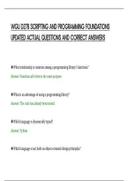 Wgu D278 Scripting And Programming Foundations&NewLine;Updated Actual Questions And Correct Answers&NewLine;
