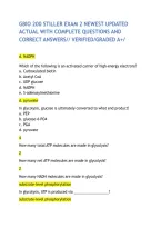 Gbio 200 Stiller Exam 2 Newest Updated Actual With Complete Questions And Correct Answers&sol;&sol; Verified&sol;Graded A&plus;&sol;
