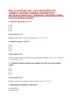 Hesi A2 Math 2026&ndash;2027 &ndash; Exam Questions And &NewLine;Correct Answers &lpar;Verified Answers&rpar; Plus &NewLine;Detailed Rationales &vert; Admission Assessment Prep &vert; &NewLine;Instant Download Pdf