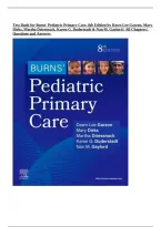 Test Bank for Burns' Pediatric Primary Care 8th Edition &vert; Dawn Lee Garzon&comma; Mary Dirks&comma; Martha Driessnack&comma; Karen G&period; Duderstadt & Nan M&period; Gaylord &vert; ISBN 9780323882316 &vert; Chapters 1-43 &vert; Complete Questions and Answers