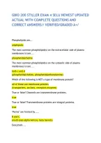 Gbio 200 Stiller Exam 4 Selu Newest Updated Actual With Complete Questions And Correct Answers&sol;&sol; Verified&sol;Graded A&plus;&sol;