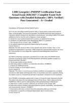 &NewLine;LMR Georgette's PMHNP Certification Exam Actual Exam 2026&sol;2027 &vert; Complete Exam-Style Questions with Detailed Rationales &vert; 100&percnt; Verified &vert; Pass Guaranteed &ndash; A&plus; Graded