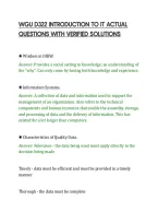 Wgu D322 Introduction To It Actual&NewLine;Questions With Verified Solutions
