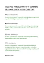 Wgu D322 Introduction To It Complete&NewLine;Study Guide With Solved Questions