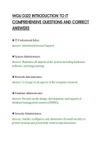 Wgu D322 Introduction To It&NewLine;Comprehensive Questions And Correct&NewLine;Answers