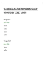 Wgu D385 Logging And Security Issues Actual Script&NewLine;With 100 Percent Correct Answers