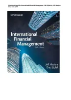 Solutions Manual For International Financial Management 15th Edition By Jeff Madura & Chad Zipfel &vert; Chapters 1-22 Complete &vert; ISBN 9798214040684