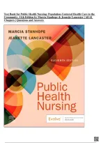 Test Bank for Public Health Nursing&colon; Population-Centered Health Care in the Community 11th Edition &vert; Marcia Stanhope & Jeanette Lancaster &vert; ISBN 9780323882828 &vert; Chapters 1-41 &vert; Complete Questions and Answers