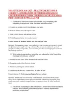 Nha Cpt Exam 2026&ndash;2027 &ndash; Practice Questions & &NewLine;Correct Answers With Detailed Rationales &vert; &NewLine;Certified Phlebotomy Technician Certification &NewLine;Prep &vert; Instant Download Pdf