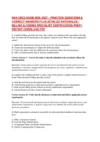 Nha Cbcs Exam 2026&ndash;2027 &ndash; Practice Questions & &NewLine;Correct Answers Plus Detailed Rationales &vert; &NewLine;Billing & Coding Specialist Certification Prep &vert; &NewLine;Instant Download Pdf