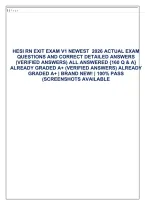 Official RN HESI Exit Board Review Prep Pack V1 &lpar;2026 Edition&rpar; &ndash; 100&percnt; Verified Answer Key
