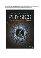 Test Bank for Physics 12th Edition &vert; John D&period; Cutnell&comma; Kenneth W&period; Johnson&comma; David Young & Shane Stadler &vert; ISBN 9781119773610 &vert; Chapters 1-32 &vert; Complete Questions and Answers