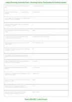Indiana Plumbing Contractor Exam &vert; Plumbing License Test Questions&comma; Verified Answers & Complete Exam Prep &vert; 2026&ndash;2027 &vert; Grade A&plus;