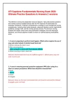 ATI Capstone Fundamentals Nursing Exam 2025&colon; Ultimate 250 Practice Questions & Answers