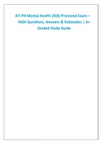ATI PN Mental Health 2026 Proctored Exam &ndash; &NewLine;NGN Questions&comma; Answers & Rationales &vert; A&plus; &NewLine;Graded Study Guide 