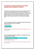 ATI Capstone Fundamentals Nursing Exam 2025&colon; Ultimate Practice Questions & Answers