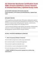 ACI Shotcrete Nozzleman Certification Exam 2026 &vert; Practice Questions&comma; Correct Answers & Detailed Rationales &vert; Updated Study Guide