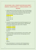 Biol320 Exam 1 2026 &vert; Updated Questions And Correct &NewLine;Answers &vert; Already Graded A&plus; &vert; Verified Answers &vert; Just &NewLine;Released 