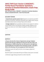 ANCC FNP Exam Version 2 2026&sol;2027 &vert; Family Nurse Practitioner Questions&comma; Answers & Detailed Rationales &vert; Exam Prep Study Guide