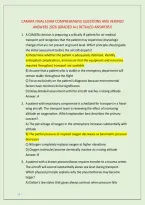 Camata Final Exam Comprehensive Questions And Verified &NewLine;Answers 2026 &lpar;Graded A&plus;&rpar; Detailed Answers&excl;&excl; 