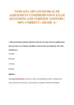 Nurs 6512 Exam Compilations with Complete & Verified Solutions
