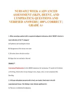 Nurs 6512 Week 4 Advanced&NewLine;Assessment &lpar;Skin&comma; Heent&comma; And&NewLine;Lymphatics&rpar; Questions And&NewLine;Verified Answers &vert; 100&percnt; Correct &vert;&NewLine;Grade A&plus;