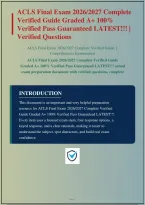 Acls Final Exam 2026 Complete Verified Guide Questions And Correct Answers Plus Rationales&vert; Instant Download Pdf