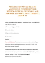 Nurs 6512 Exam Compilations with Complete & Verified Solutions