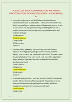 Cpcu 500 Exam & Practice Exam Questions And Answers &NewLine;Practice Questions With Solutions Newest &vert; Already Graded &NewLine;A&plus;