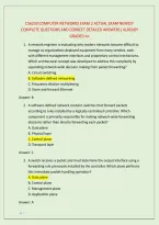 Cs6250 Computer Networks Exam 2 Actual Exam Newest &NewLine;Complete Questions And Correct Detailed Answers&vert; Already &NewLine;Graded A&plus; 