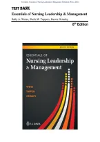 &NewLine;Test Bank - Essentials of Nursing Leadership & Management 8th Edition &lpar;Weiss&comma; 2024&rpar; Chapter 1-16 &vert; All Chapters with Answers and Rationales &NewLine;
