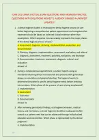 Dhn 101 Exam 3 Actual Exam Questions And Answers Practice &NewLine;Questions With Solutions Newest &vert; Already Graded A&plus;&sol;Newest &NewLine;Update&excl;&excl;&excl; 
