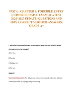 Ifsta - Chapter 9&colon; Forcible Entry&NewLine;&lpar;Comprehensive Exam&rpar; &lpar;Latest&NewLine;2026&sol; 2027 Update&rpar; Questions And&NewLine;100&percnt; Correct Verified Answers&vert;&NewLine;Grade A&plus;
