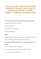 Ifsta Chapter 3&colon; Fire Department&NewLine;Communications &lpar;Latest 2026&sol; 2027&NewLine;Update&rpar; Questions And 100&percnt;&NewLine;Correct Verified Answers&vert; Grade&NewLine;A&plus;