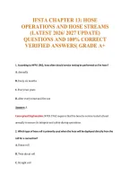 Ifsta Chapter 13&colon; Hose&NewLine;Operations And Hose Streams&NewLine;&lpar;Latest 2026&sol; 2027 Update&rpar;&NewLine;Questions And 100&percnt; Correct&NewLine;Verified Answers&vert; Grade A&plus;