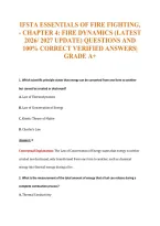 Ifsta  Exam Compilations with Complete & Verified Solutions