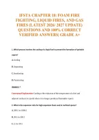Ifsta Chapter 18&colon; Foam Fire&NewLine;Fighting&comma; Liquid Fires&comma; And Gas&NewLine;Fires &lpar;Latest 2026&sol; 2027 Update&rpar;&NewLine;Questions And 100&percnt; Correct&NewLine;Verified Answers&vert; Grade A&plus;