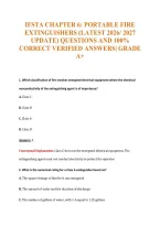 Ifsta Chapter 6&colon; Portable Fire&NewLine;Extinguishers &lpar;Latest 2026&sol; 2027&NewLine;Update&rpar; Questions And 100&percnt;&NewLine;Correct Verified Answers&vert; Grade&NewLine;A&plus;