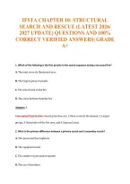 Ifsta Chapter 10&colon; Structural&NewLine;Search And Rescue &lpar;Latest 2026&sol;&NewLine;2027 Update&rpar; Questions And 100&percnt;&NewLine;Correct Verified Answers&vert; Grade&NewLine;A&plus;