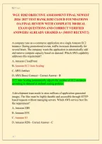 Wgu D282 Objective Assessment Final Newest &NewLine;2026&sol; 2027 Test Bank&vert; D282 Cloud Foundations &NewLine;Oa Final Review With Complete 300 Real &NewLine;Exam Questions And Correct Verified &NewLine;Answers&sol; Already Graded A&plus; &lpar;Most Recent&excl;&excl;&rpar;
