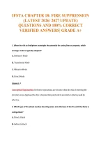 Ifsta Chapter 18&colon; Fire Suppression&NewLine;&lpar;Latest 2026&sol; 2027 Update&rpar;&NewLine;Questions And 100&percnt; Correct&NewLine;Verified Answers&vert; Grade A&plus;